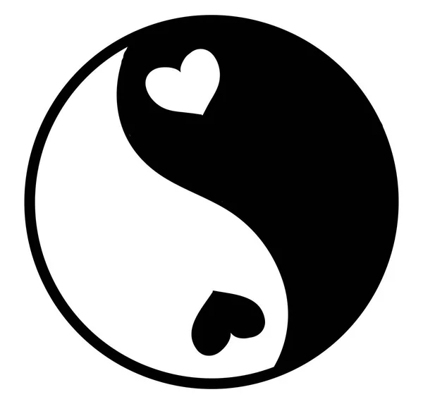 Ying Yang, illustratie, vector op witte achtergrond. — Stockvector