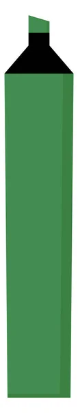 Groene stift, illustratie, vector op witte achtergrond. — Stockvector