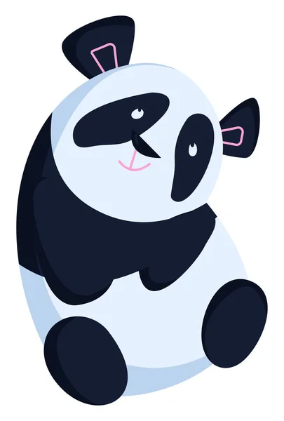 Söt Panda, illustration, vektor på vit bakgrund. — Stock vektor