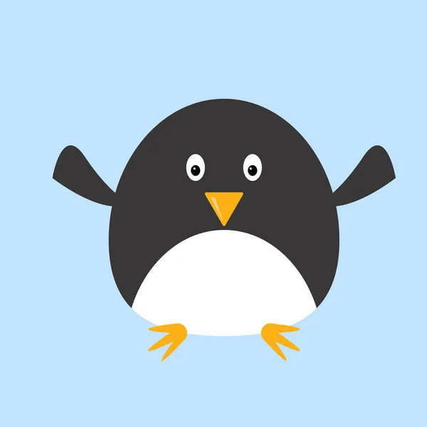 Niedlicher Pinguin, Illustration, Vektor auf weißem Hintergrund. — Stockvektor
