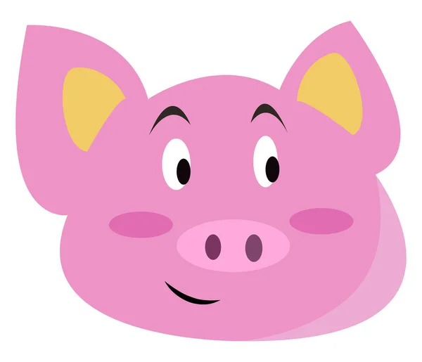 Cochon mignon, illustration, vecteur sur fond blanc. — Image vectorielle