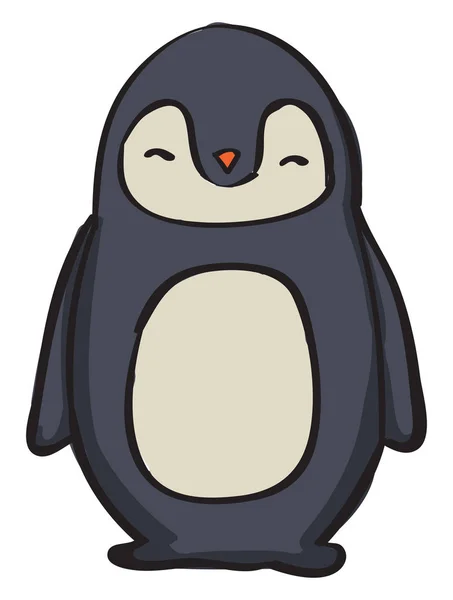 Lindo pingüino, ilustración, vector sobre fondo blanco . — Archivo Imágenes Vectoriales