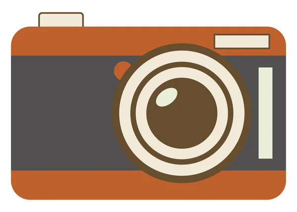 Old camera, illustration, vector on white background. — Stock Vector