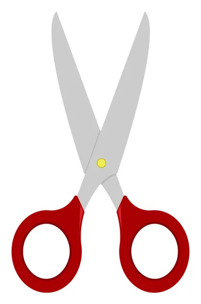 Gunting merah, ilustrasi, vektor pada latar belakang putih. - Stok Vektor