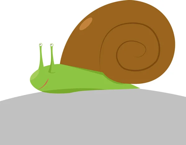 Kleine Schnecke, Illustration, Vektor auf weißem Hintergrund. — Stockvektor