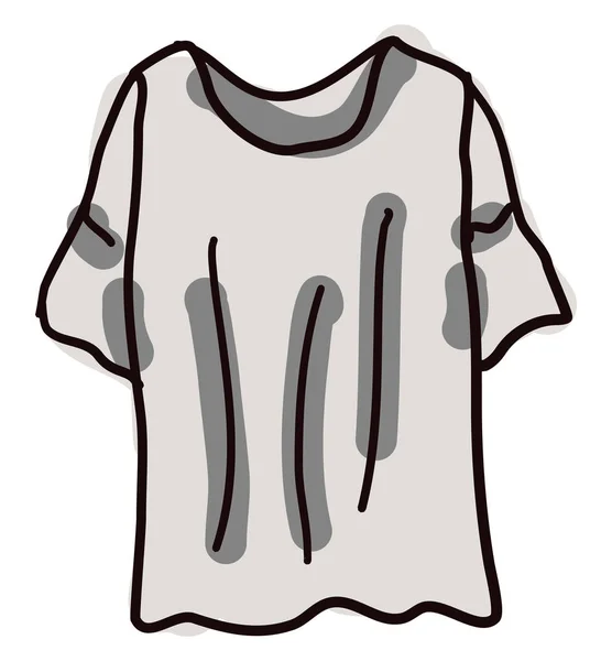 Camisa blanca, ilustración, vector sobre fondo blanco. — Archivo Imágenes Vectoriales