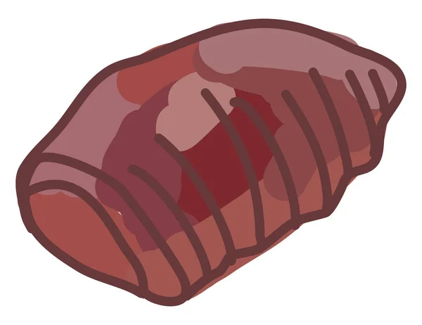 Filetto di carne, illustrazione, vettore su sfondo bianco . — Vettoriale Stock