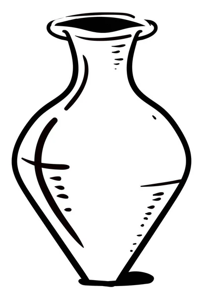 Vase drawing, illustration, vector on white background. — Stock Vector