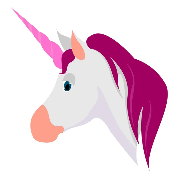 Unicornio, ilustración, vector sobre fondo blanco . — Vector de stock