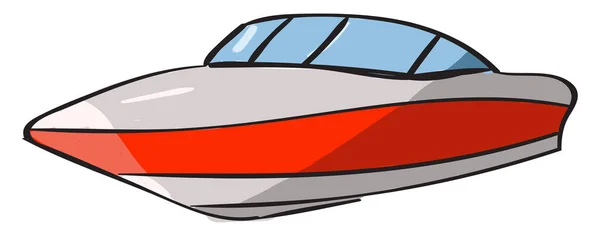 Barco rápido, ilustración, vector sobre fondo blanco . — Archivo Imágenes Vectoriales