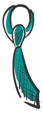 Mavi kravat, illüstrasyon, beyaz arka plan üzerinde vektör.