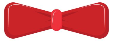 Kırmızı yay, illüstrasyon, beyaz arka plan üzerinde vektör.