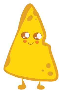 Tatlı peynir, illüstrasyon, beyaz arkaplanda vektör.