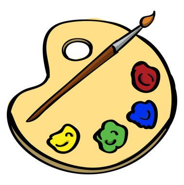 Renk paleti, illüstrasyon, beyaz arkaplan üzerindeki vektör.