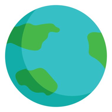 Dünya gezegeni, illüstrasyon, beyaz arkaplan üzerindeki vektör.