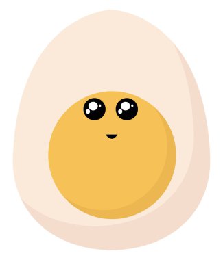 Yumurta, illüstrasyon, beyaz arkaplan vektörü.