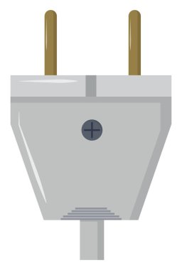 Elektrik prizi, illüstrasyon, beyaz arkaplan üzerindeki vektör.