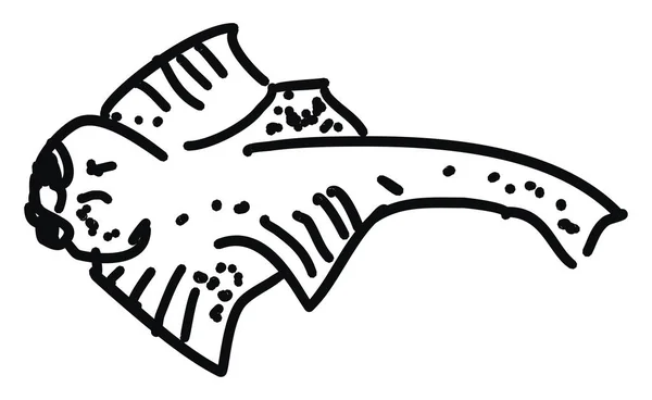 Ángel tiburón, ilustración, vector sobre fondo blanco . — Vector de stock