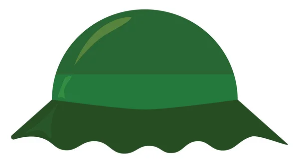 Groene hoed, illustratie, vector op witte achtergrond. — Stockvector