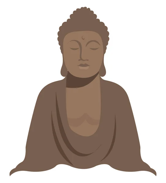 Buddha, illustration, vector on white background. — Stock Vector