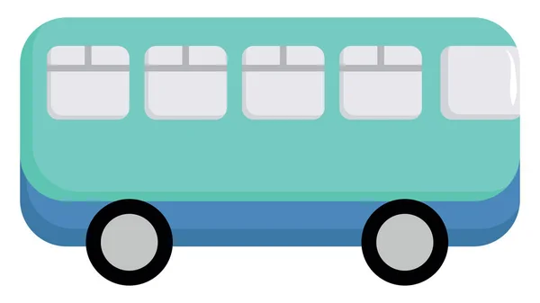 Blauer Bus, Illustration, Vektor auf weißem Hintergrund. — Stockvektor