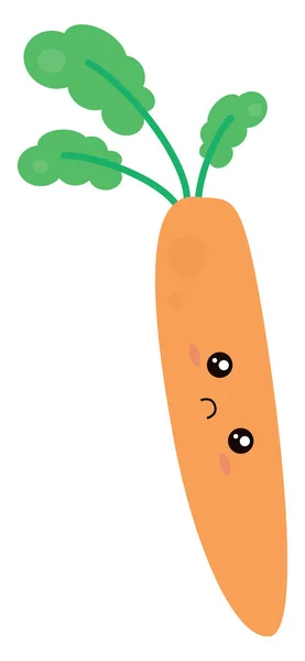 Triste zanahoria, ilustración, vector sobre fondo blanco . — Archivo Imágenes Vectoriales