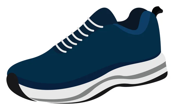 Sneaker blu, illustrazione, vettore su sfondo bianco . — Vettoriale Stock
