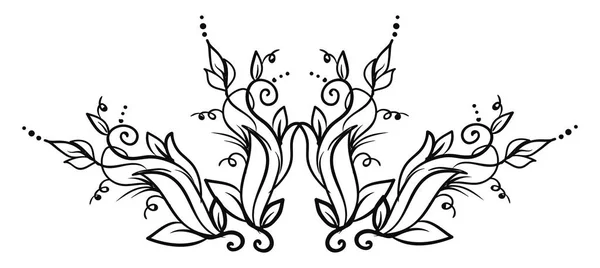 Decorative plant, illustration, vector on white background. — Stock Vector