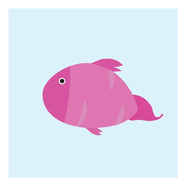 Růžové ryby, ilustrace, vektor na bílém pozadí. — Stockový vektor