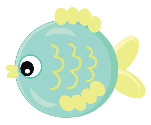 Poisson mignon, illustration, vecteur sur fond blanc . — Image vectorielle