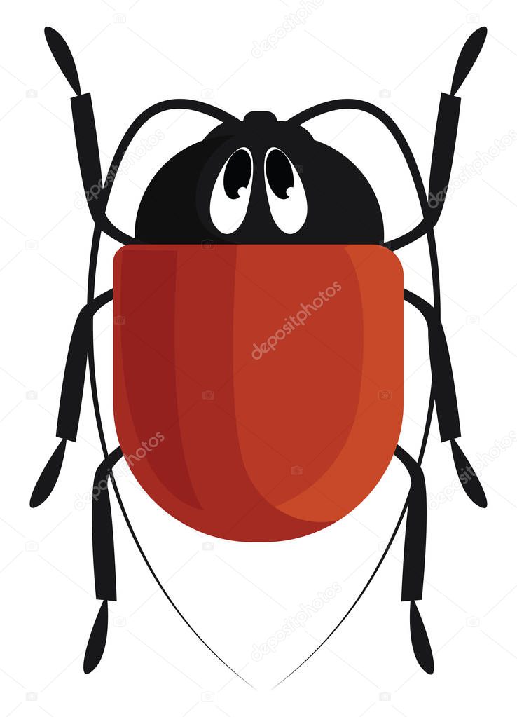 Big bug, illustration, vector on white background.