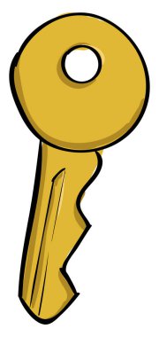 Küçük anahtar, illüstrasyon, beyaz arka plan üzerinde vektör.