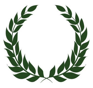 Defne çelengi, illüstrasyon, beyaz arka plan vektör.