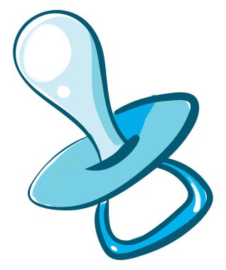 Mavi bebek meme, illüstrasyon, beyaz arka plan vektör.