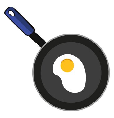 Beyaz arkaplanda yumurta, illüstrasyon, vektör.