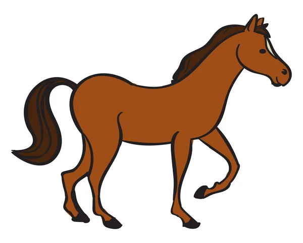 Большая лошадь, иллюстрация, вектор на белом фоне . — стоковый вектор