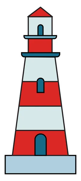 Leuchtturm, Illustration, Vektor auf weißem Hintergrund. — Stockvektor