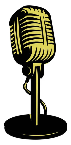 Microphone, illustration, vector on white background. — Stock Vector