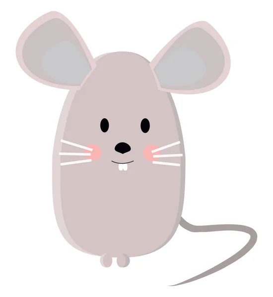 Lindo ratón, ilustración, vector sobre fondo blanco . — Archivo Imágenes Vectoriales