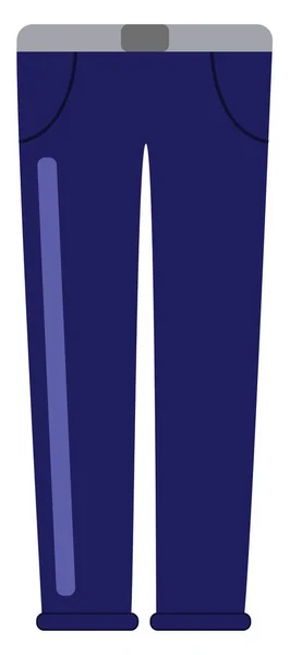 Blue pants, illustration, vector on white background. — Stock Vector