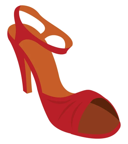 Červená bota, ilustrace, vektor na bílém pozadí. — Stockový vektor