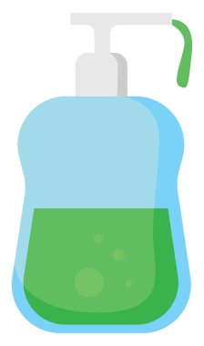 Yeşil sabun, illüstrasyon, beyaz arka plan üzerinde vektör.