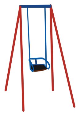 Salıncak, illüstrasyon, beyaz arka plan üzerinde vektör.