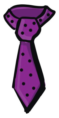 Mor kravat, illüstrasyon, beyaz arka plan üzerinde vektör.