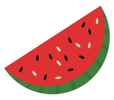 Taze karpuz, illüstrasyon, beyaz arkaplanda vektör.