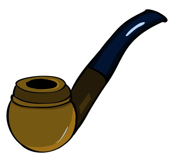 Курительная трубка, иллюстрация, вектор на белом фоне. — стоковый вектор