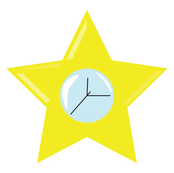 Stjärna klocka, illustration, vektor på vit bakgrund. — Stock vektor
