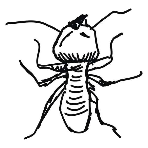 Termite drawing, illustration, vector on white background. — Stock Vector