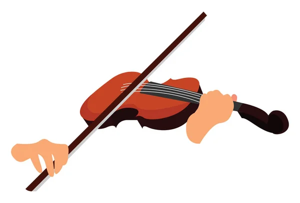 바이올린 연주자, 일러스트, 흰색 배경 위의 벡터. — 스톡 벡터