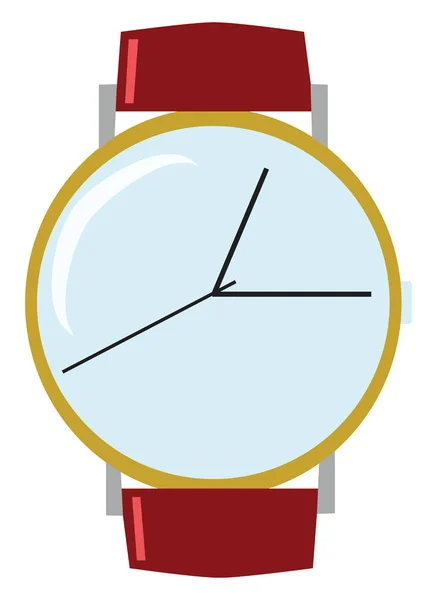 Wristwatch, ilustrace, vektor na bílém pozadí. — Stockový vektor